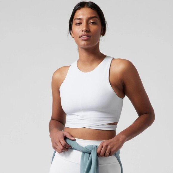 Athleta | Conscious Crop Cut Out Bra D-DD In White - Picture 12 of 12